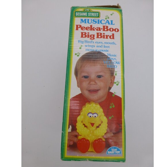 Vintage 1990 Seseame Street Musical Peek-A-Boo Big Bird Wind-up Toy - Picture 4 of 10